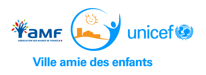 Logo unicef et association des maires de France mentionnant 'Ville amie des enfants" - Mainvilliers