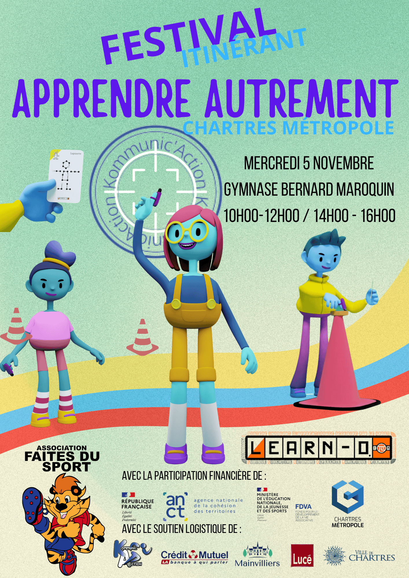 AFFICHE FESTIVAL APPRENDRE AUTREMENT MAINVILLIERS