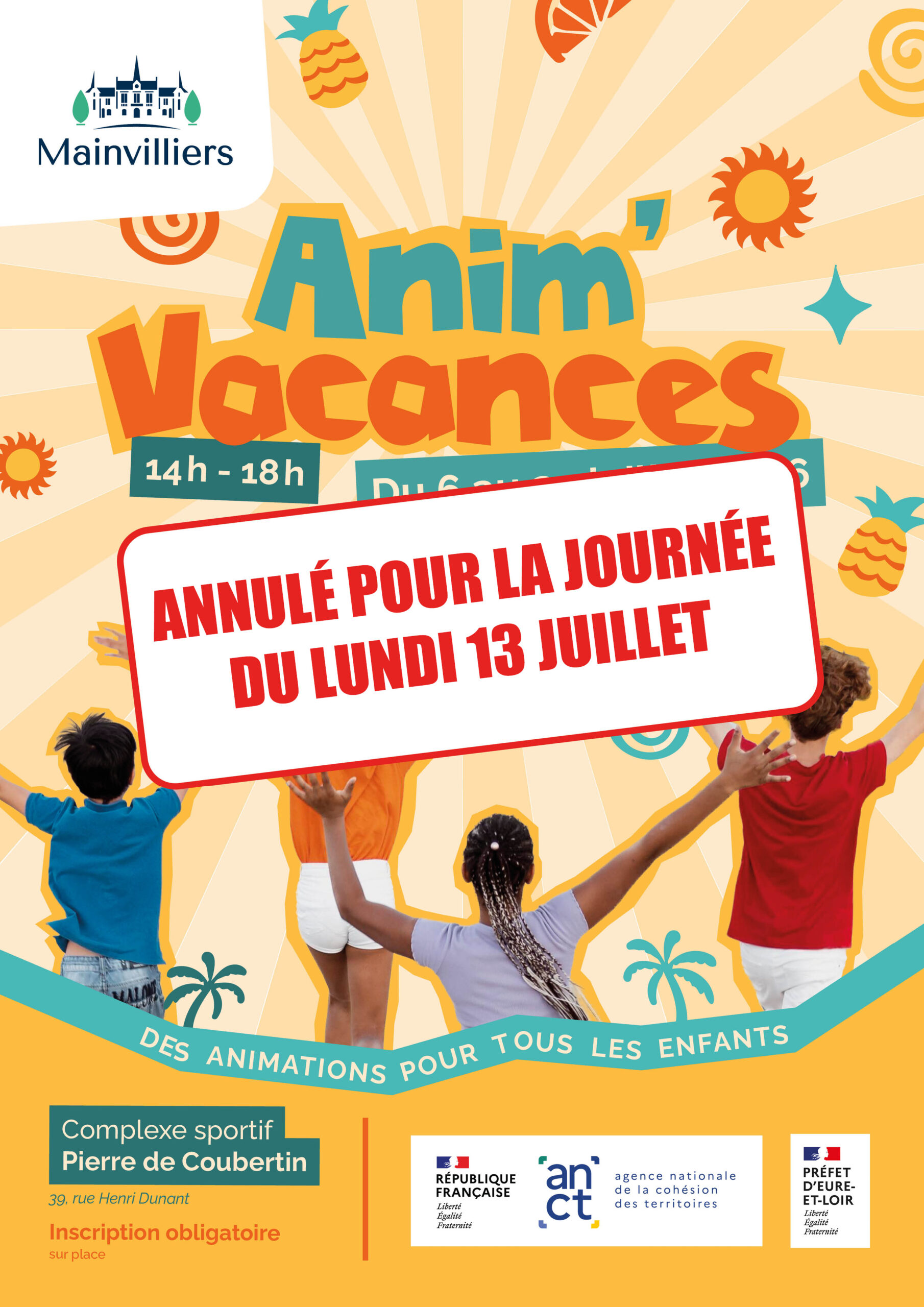 AFF anim vacances annulé 13 juillet